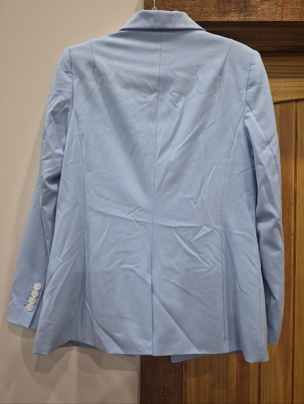 Women's The Limited Two Piece Pant Suit Sky Blue Office Blazer Size 10 - Picture 3 of 5